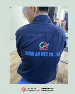 May và in đồng phục bảo hộ Công ty Châu An MTS