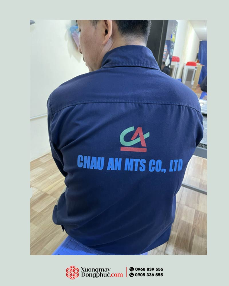 May và in đồng phục bảo hộ Công ty Châu An MTS