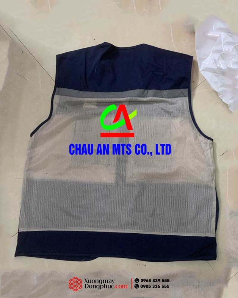 May và in áo gile Công ty Châu An MTS