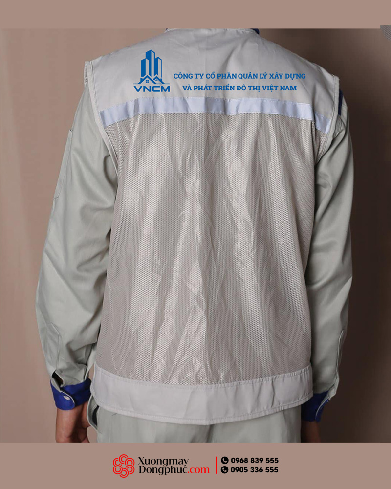 May và in áo gile Công ty cổ phần Quản lý xây dựng và phát triển đô thị Việt Nam