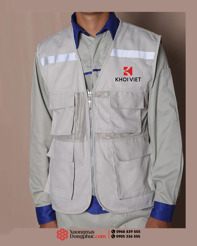 May và in áo gile Công ty Khoi Viet