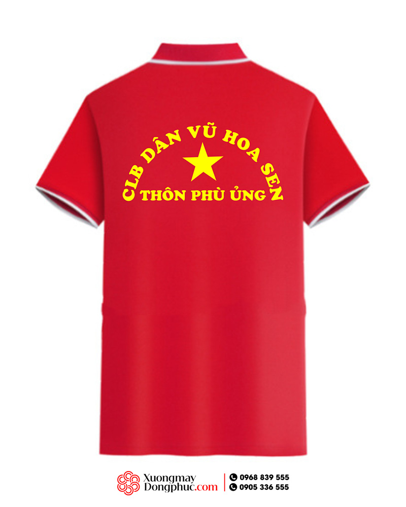 May và in áo phông CLB dân vũ Hoa sen Thôn Phù Ủng