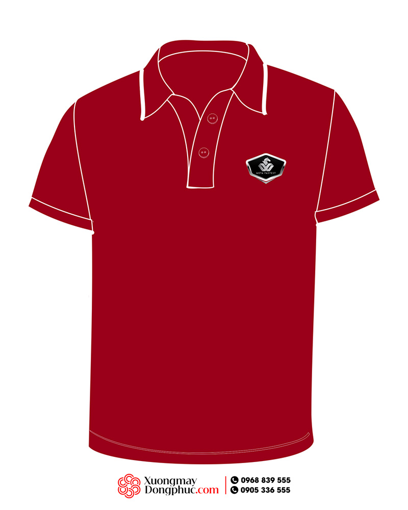 May và in áo phông đồng phục Meta Fastest màu đỏ