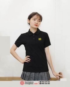 May và in áo phông đồng phục màu đen BB