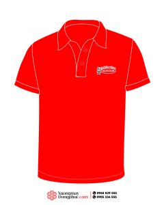 May và in áo phông màu đỏ Công ty Acecook