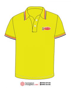 May và in áo phông màu vàng Công ty Acecook