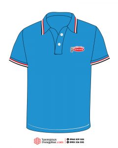 May và in áo phông màu xanh da trời Công ty Acecook