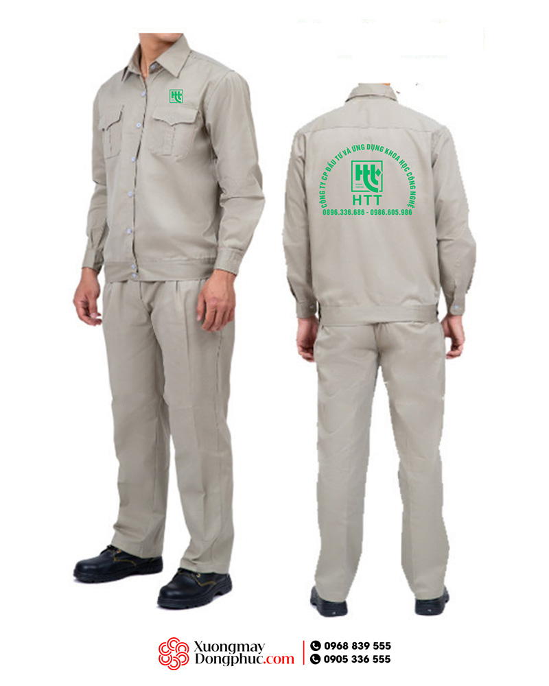 May và in đồng phục bảo hộ Công ty CP đầu tư và ứng dụng khoa học công nghệ HTT