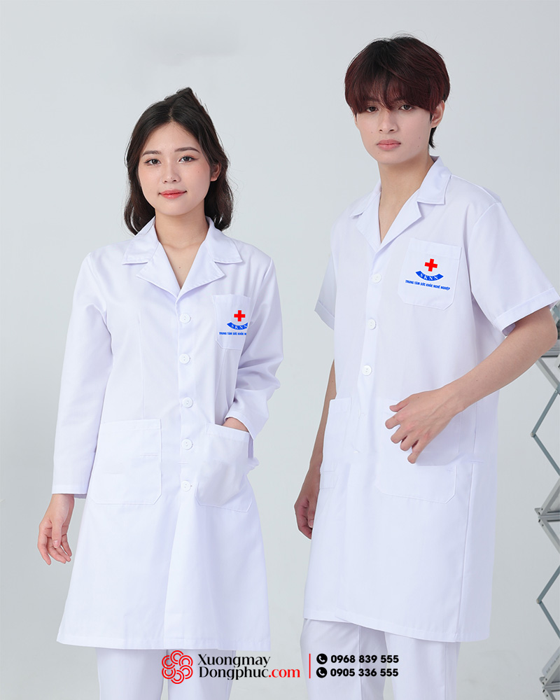 May và in đồng phục y tế Trung tâm sức khỏe nghề nghiệp SKNN