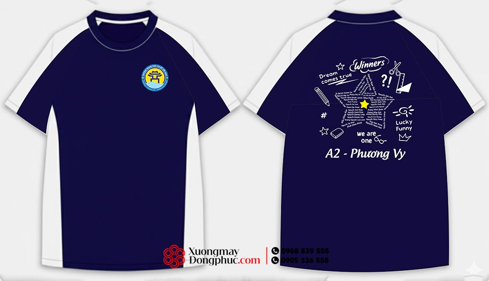 May và In áo Lớp A2 Trường Trung học cơ sở Liên Mạc