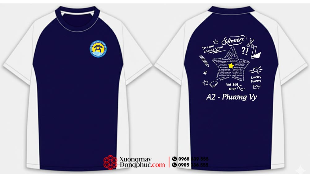 May và In áo Lớp A2 Trường Trung học cơ sở Liên Mạc