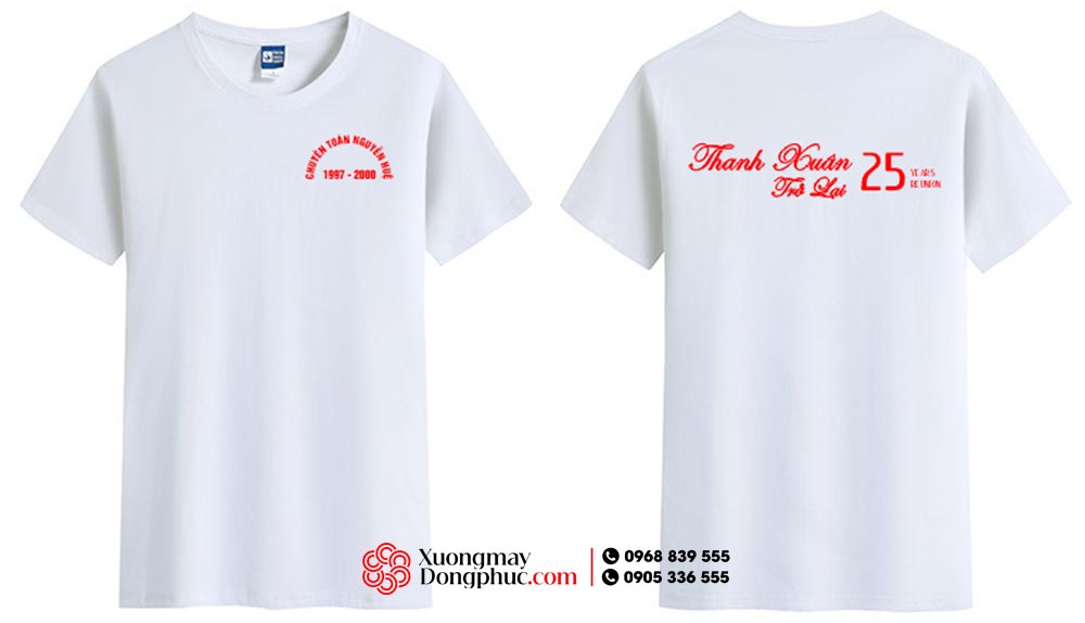May và In áo Lớp Chuyên Toán Nguyễn Huệ - 25 Năm Thanh xuân trở lại