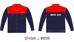 May và In áo bảo hộ đồng phục Công ty MHY JSC