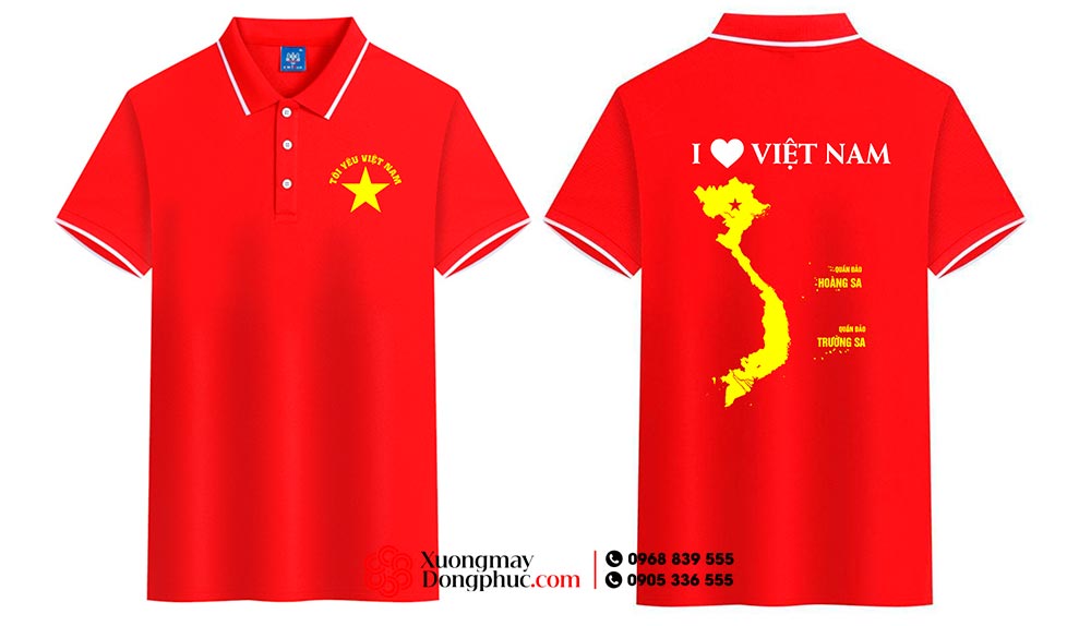 May và In áo cờ đỏ sao vàng Tôi yêu Việt Nam