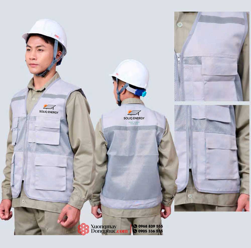 May và In áo gile SOLIQ Energy Smart Power From Sun