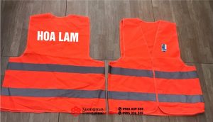 May và In áo gile đồng phục Công ty Hoa Lam màu cam