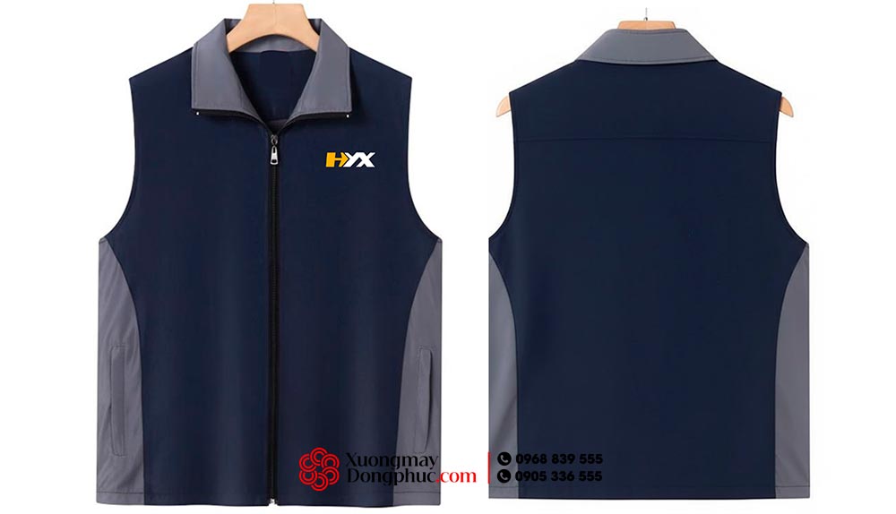 May và In áo gile đồng phục HYX