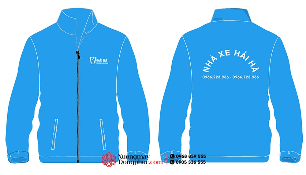 May và In áo khoác đồng phục Nhà xe Hải Hà