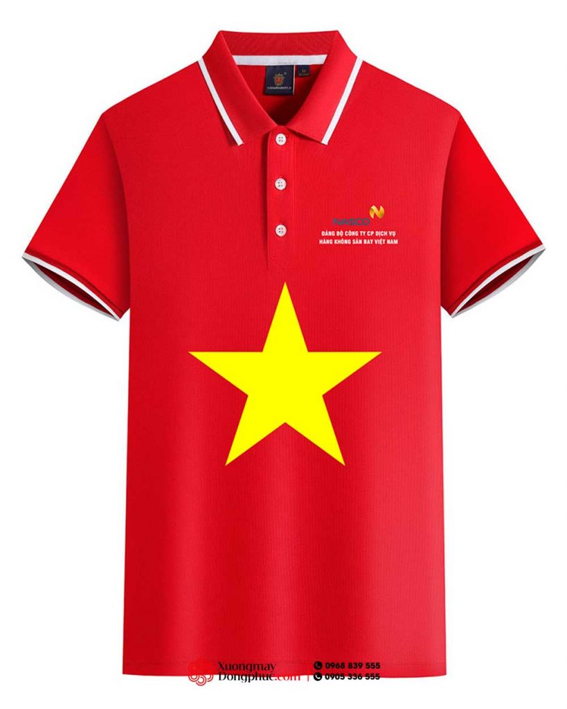May và In áo phông Đảng bộ Công ty CP Dịch vụ Hàng không sân bay Việt Nam NASCO