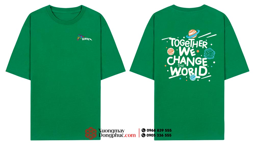 May và In áo phông đồng phục Horse - Together We change the World