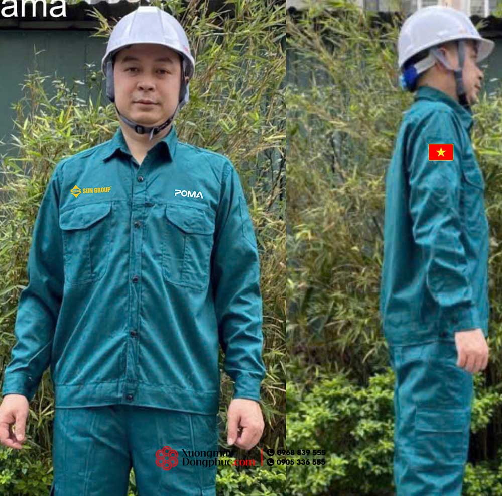 May và In đồng phục bảo hộ Công ty POMA Sun Group