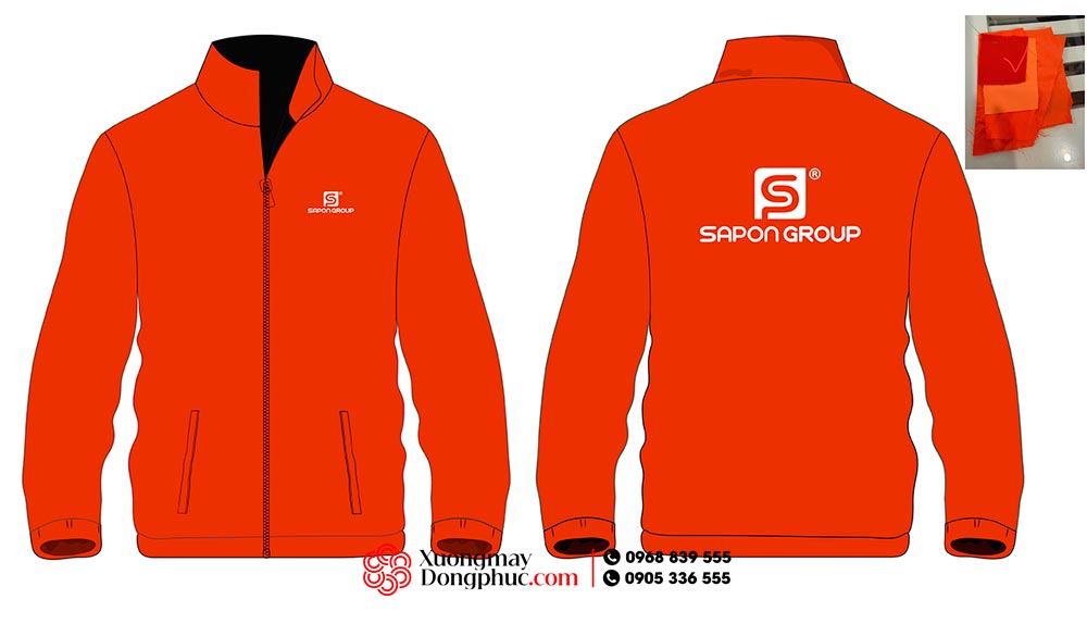 May và in áo khoác đồng phục Sapon Group