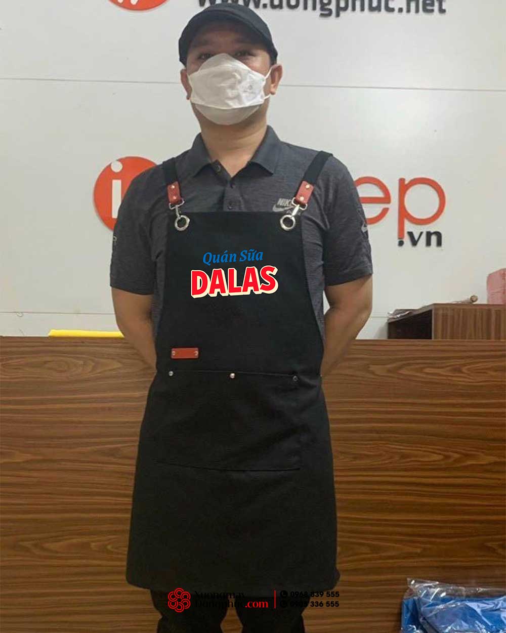 May Và In Tạp Dề Đồng Phục Quán Sữa Dalas
