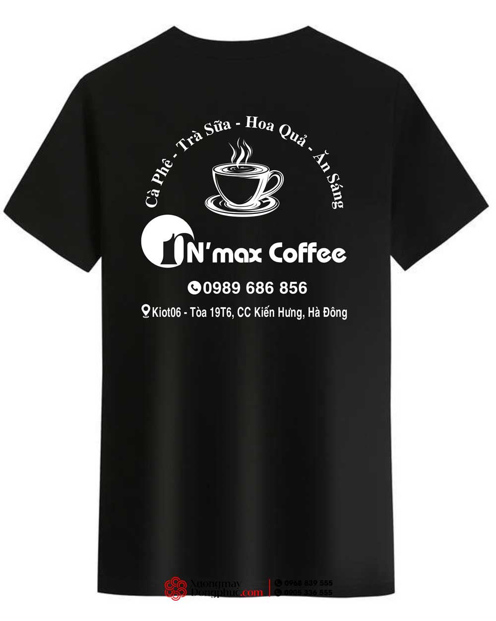 May và In áo phông Quán N’Max Coffee