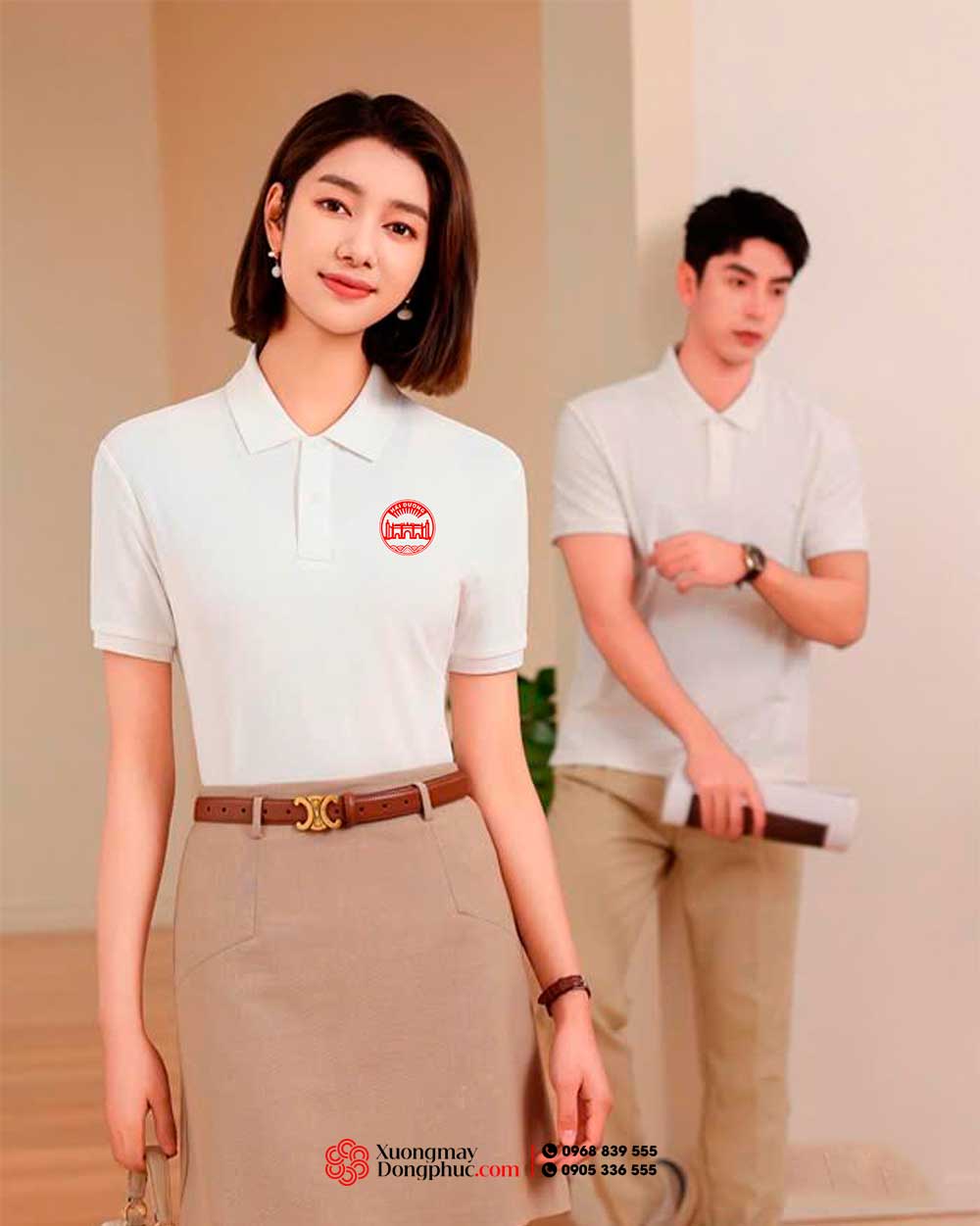 May và In áo phông đồng phục Logo Hải Dương