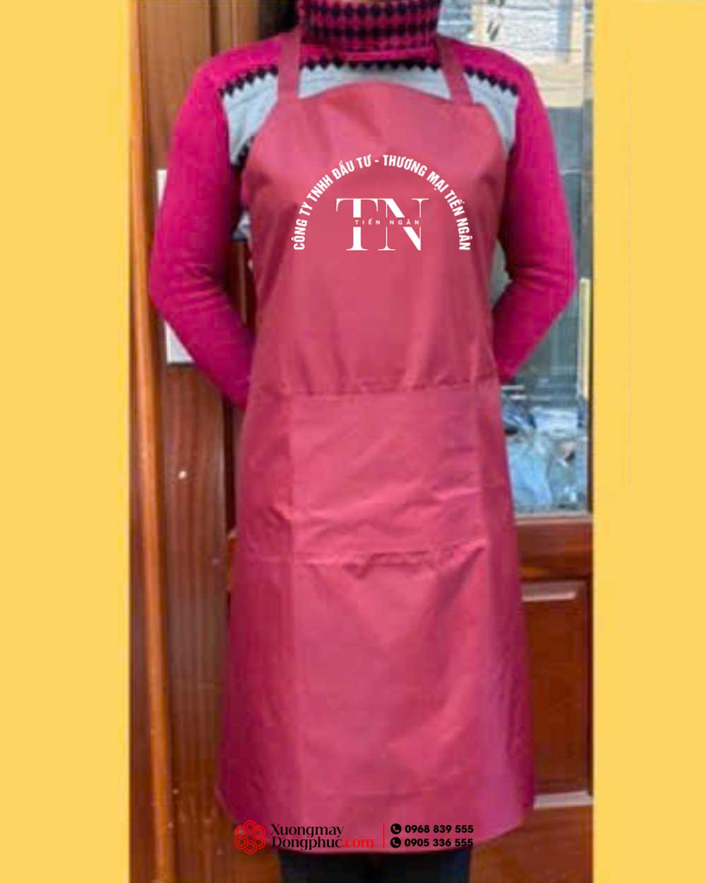 May và In tạp dề Công ty TNHH Đầu tư - Thương mại Tiến Ngân