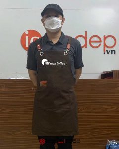 May và In tạp dề Quán N’Max Coffee